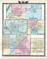 Hamilton, Carthage, Bushnell, Lincoln, LaHarpe, Illinois State Atlas 1876